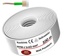 100m de câble électrique pour locaux humides Câble sous gaine NYM-J 1x10 mm² Câble électrique