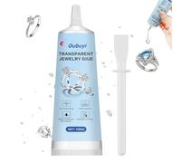 100ml Colle pour Pierres Décoratives, Colle Bijoux Transparente | Colle Bijoux Tissu, Colle Liquide Loisirs Creatifs, Rhinestone Glue, Strass a Coller, pour Bijoux en or et Argent, Verre