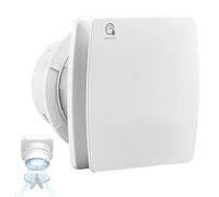 100mm Extracteur d’air Silencieux à Hygrostat &Minuterie VMC Salle de Bain | 12W Ventilateur Salle de Bain, 95m³/h ≤34dB IPX4 2400 RPM, Clapet Anti-Retour Murale ou Plafond - WC, Bureau, Cuisine, Blanc