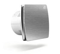 100mm Extracteur d’air Silencieux à Hygrostat &Minuterie VMC Salle de Bain | 12W Ventilateur Salle de Bain, 95m³/h ≤34dB IPX4 2400 RPM, Clapet Anti-Retour Murale ou Plafond - WC, Bureau, Cuisine, Argent