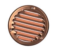 Ø 100mm Grille de Ventilation avec Moustiquaire - Grilles d'aération en Métal - Cuivre