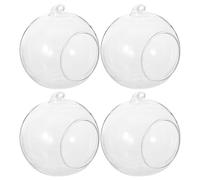 100mm Vase Boule en Verre Suspendu Borosilicate 4 Pièces