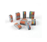 100PCS 222 in-line Nylon Quick Wire Connectors Terminal Block Push-in cable bridging connector SPL-2/3/4/5 NWPNLXEA(222M(PA))