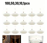 100pcs/50pcs/30pcs/10pcs/1 pièce,3.5cm/1 pièce.38in*1 pièce.2cm/0.47in,Mini bougies blanches,Ivoire et options de couleurs multiples,Convient pour la décoration de la maison,Décoration multi-scène,Ext