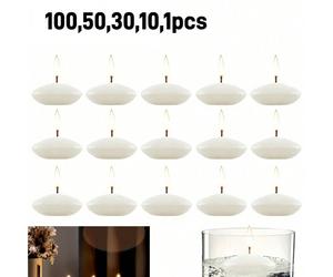 100pcs/50pcs/30pcs/10pcs/1 pièce,3.5cm/1 pièce.38in*1 pièce.2cm/0.47in,Mini bougies blanches,Ivoire et options de couleurs multiples,Convient pour la décoration de la maison,Décoration multi-scène,Ext