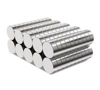 100PCS Aimant Puissant 6mm x 2mm, Aimant Frigo, Mini Rond Neodyme Aimants pour Réfrigérateur, Tableau Magnétique, Images, Bricolage, Carte, Tableau Blanc, Calendrier