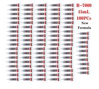 100PCS B7000 15ML Colle transparente universelle pour réparation de téléphone, verre, plastique, cuir, bois avec embout applicateur B7000 15ML 100PC