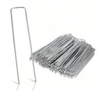 100pcs Clous pour gazon en forme de U en acier galvanisé antirouille Clous pour piquets de jardin Clous pour gazon en forme de U en acier galvanisé antirouille Clous pour gazon en forme de U en acier 