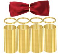 100pcs Gold Sonnets de Serviette élégante Gold Reutilisable Anneaux de Serviette en Vrac pour Le dîner Mariage