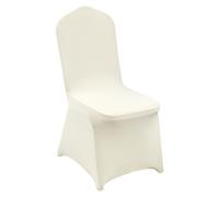 VEVOR Lot de 100 Housses de Chaise Pliantes en élasthanne, universelles, Amovibles et lavables, pour Mariage, Vacances, Banquet, fête, célébration, Salle à Manger (Blanc Ivoire)