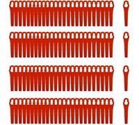 100pcs Lames en Plastique Coupe,Lames en Plastique de Rechange,Lames de Tondeuse en Plastique,Coupe-bordure en Plastique,Pelouse To