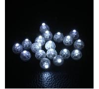 100pcs - lot ronde flash ball lampes lampes ballons à la maison décor de noël de mariage blanc -LAV