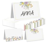 100Pcs Marque Place Mariage 11x8 5CM Porte Nom Carton Placement Carte Prénom Table Cartes de Nom pour Mariage Baptême