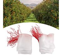 100pcs Nylon Sacs à s Voir à Travers réutilisable Jardin Fruits Protection Sacs Multiples Utilisation Cordon de Stockage Sacs pour légumes