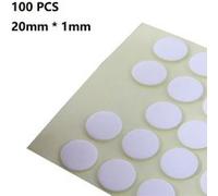 100PCS Pastilles Adhesives Ronds 20mm Transparent Double Face 1mm Epaisseur G