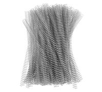 100Pcs Spiral Binding Coils Iron Dia 14.3mm 9/16in 48 Teeth 4:1 Ratio 115 Sheet Capacity for A4 Paper Silver