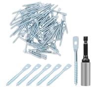 100pcs Vis Tire-Fond, Vis Tire-Fond avec Vis en Acier au Carbone Vis à Béton Boulons à Oil Ancrages Muraux en Ciment Robustes Vis d'Expansion pour Mur en Ciment pour Jardin Intérieur