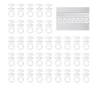 100Pièces Crochet Rideau Rail Glisseurs Blanc Plastique roulettes à Rideaux | Glisseur Rail Rideau Blanc Tringle à Rideau Coulissant Crochet Forte Capacité de Charge Attache Rideaux Accessoires