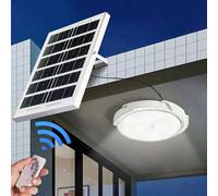 100W Plafonnier solaire avec télécommande, convient pour une utilisation intérieure et extérieure, version améliorée du plafonnier solaire mural, plafonnier solaire de porche, suspension, peut être ut
