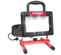 100W Projecteur Chantier LED, HYCHIKA 12,000LM Lampe Chantier avec Prise Ultra-Lumineux, IP66 Tanche, Rotation 360, Spot LED avec Cable 2M, Pour Garage Atelier Bricolage Construction