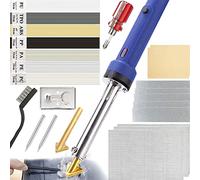 100W Soudure Plastique, Kit Reparation Plastique avec 7 Types 56 Baguettes de Soudage,2 en 1 Soudeuse Plastique avec 2 Pointe de Soudage 2 Panne Fer à Souder,Soudage Plastique pour Voitures Pare-Chocs