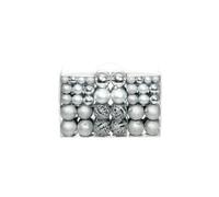 vidaXL Ensemble Boules de Noël 100 pcs - Argent
