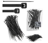 100x Collier de Serrage 2,5 x 160 mm Attache Câble Poignée Serre-Câbles Plastique Nylon Résistante Température UV Autobloquants Industrie Bureau Domicile Extérieur