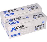 100x CR2430 Pile bouton au lithium 3V / 290mAh (20x pack de 5)