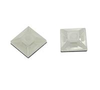 100x Douille adhésive pour Attache de câble 12,5x12,5mm Blanc naturel Auto-adhésif