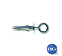 100x Fischer Tassello Occhiolo Chiuso En Acier SBS Gris E-100 9,3 Mm 9
