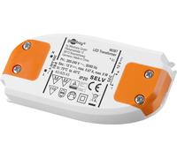 100x Goobay 60367 Transformateur LED 12 V (DC), 8 W, blanc-orange - pour LEDs jusqu'à 8 W de charge totale et tension continue de 12 V (DC)