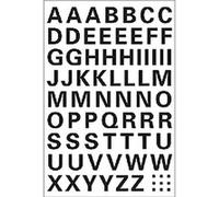 100x HERMA 4158/A-Z Buchstaben-Sticker A-Z Folie schwarz 10 mm hoch