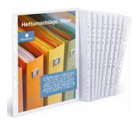 100x Pochettes transparentes - Protège-documents A4 extra épaisses pour classeurs - Feuilles transparentes DIN A4 avec perforation