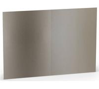 100x RÖSSLER 164072411 Briefkarte Paperado, B6hd, 250g/m², taupe metallic