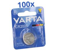 100x VARTA CR2025 Pile bouton au lithium 3V 1 blister