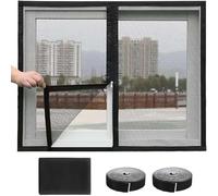 100x130cm Moustiquaire sans perçage Pour fenêtre standard - Filet de protection anti-insecte, pollen recoupable Ecran protection idéal été