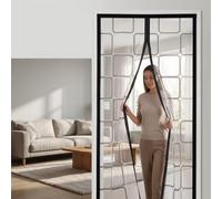 100X210cm Rideau de porte magnétique et thermique,Rideau Eva Avec Joint | Rideau de protection thermique,coupe-vent,protection contre le froid, adapté aux animaux domestiques,Pour Balcon,Cuisine