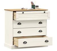 (10117)Moderne Commode VIGO blanc 80x40x76 cm bois massif de pin ,poid:22.95 kg
