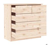 (10140)Moderne Commode ALTA 77x35x73 cm bois massif de pin ,poid:19 kg