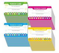 102 punch cards, Rewards Rewards cards Étudiants Rewards cartes de fidélité pour les affaires omportement des enfants, étudiants, enseignants, 3,5 "x 2", 4 styles
