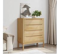 (10384)Moderne Commode FLORO cire marron bois de pin massif ,poid:22.55 kg