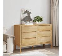 (10386)Moderne Commode FLORO cire marron bois de pin massif ,poid:29.4 kg