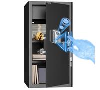 103L Grand Coffre-Fort d'Empreinte Digitale avec Tiroir anti Feu-70*37*40cm