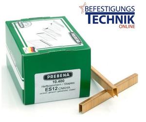 10400 Agrafes Prebena ES12CNKHA galvanisées pour 2XR-ES40 2P-ES40SDS KL-17