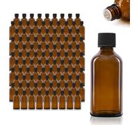 105 x 50ml flacon à décanter, verre brun, bouchon noir