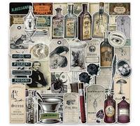 106 pièces d'étiquettes de potion magique - Stickers d'esthétique sombre - Autocollants d'apothicaire pour bouteilles de vin - Pour scrapbooking, décoration d'horreur, Wicca, journal DIY, loisirs