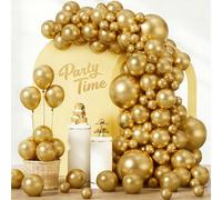107 Pièces Decoration Ballon Anniversaire, Arche Ballon Anniversaire Or, Tailles 18 12 10 5 Pouces, Arche Ballons Party Deco, Pour Fille Garçon Deco De Fete Mariage Baby Shower