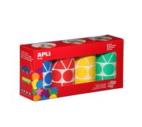 Apli Rouleaux gommettes adhésives - Jaune