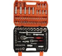 108 Pieces Mechanical Repair Tools Impact Socket Assortment Kit Ratchet and Hex Wrenches Screwdriver Bits