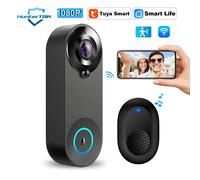 1080P sans fil vidéo sonnette caméra WiFi sonnette de porte intelligente Tuya sécurité à domicile intelligente détection de mouvement Vision nocturne interphone sonnette 2.4G Doorbell